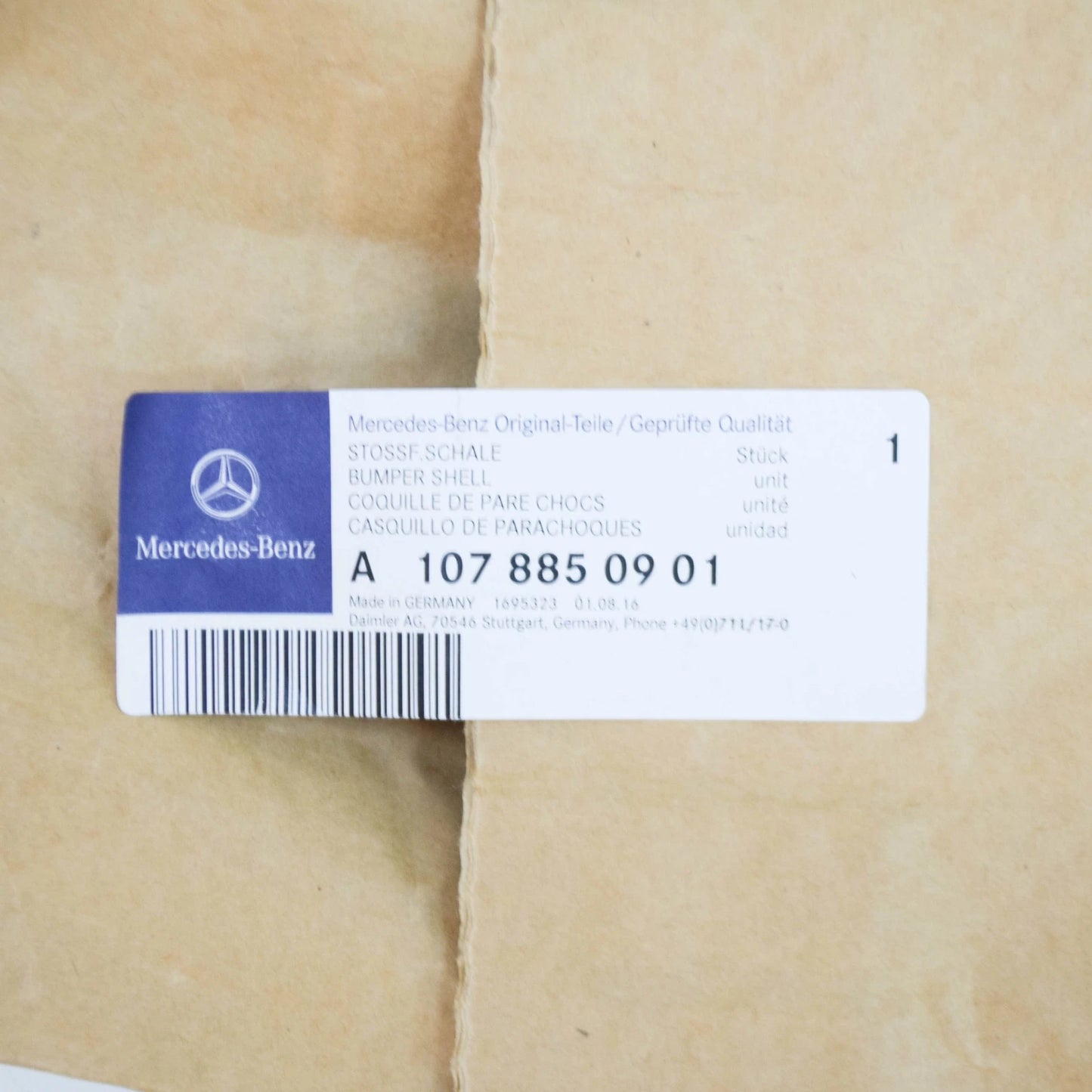 NEW MERCEDES-BENZ SL R107 FRONT BUMPER LEFT FACE BAR COVER A1078850901 ORIGINAL