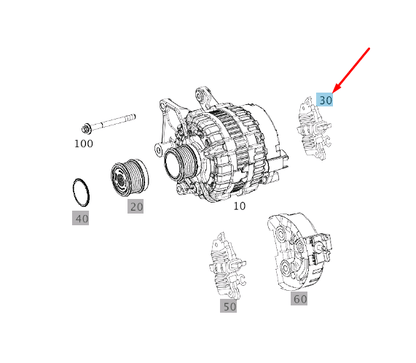 NEW MERCEDES-BENZ E C238 ALTERNATOR REGULATOR SWITCH A6511540100 ORIGINAL