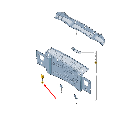 new skoda enyaq iv rear cross member right retaining plate 5lg807126 original