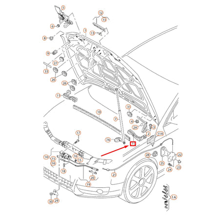 NEW AUDI RS5 8T COUPE QUATTRO ENGINE HOOD LEFT SEAL 8T0823721 ORIGINAL