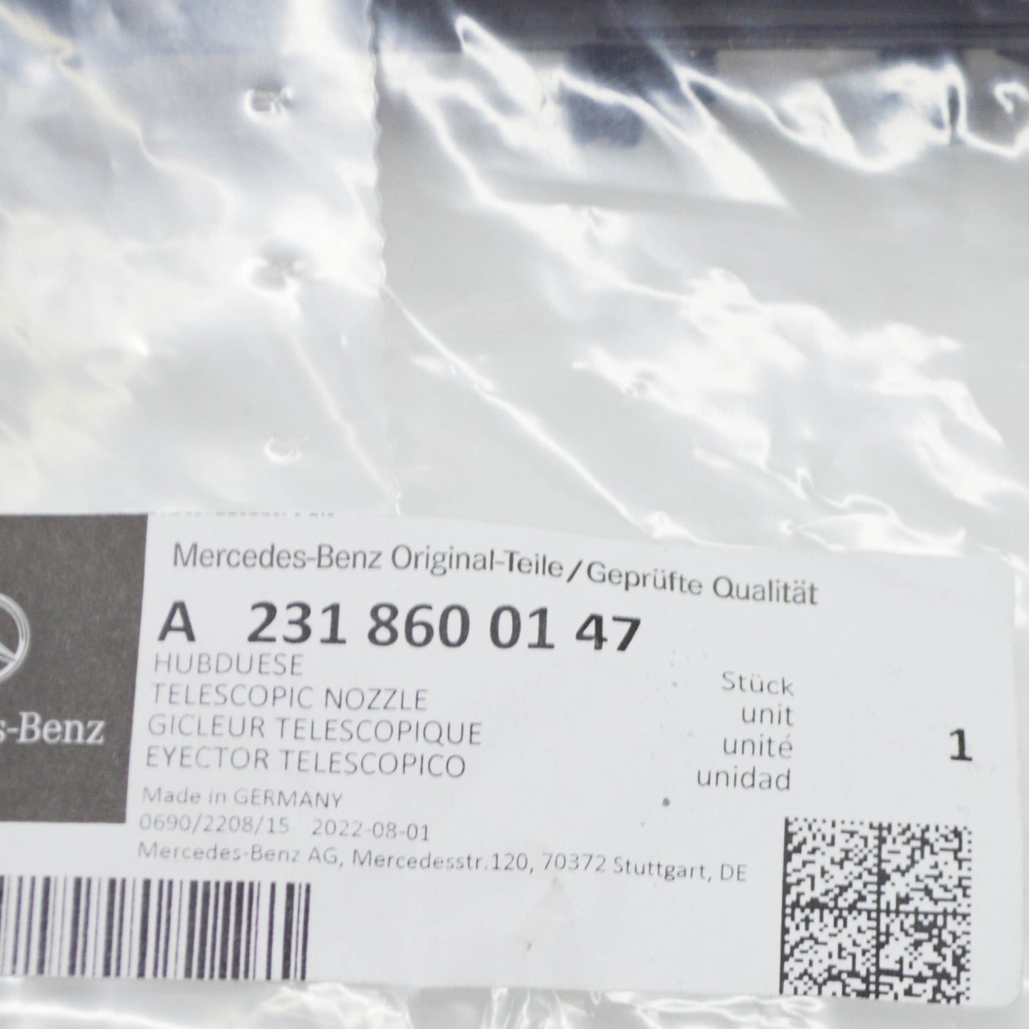 NEW MERCEDES-BENZ SL R231 FRONT LEFT HEADLAMP WASHER NOZZLE A2318600147 ORIGINAL