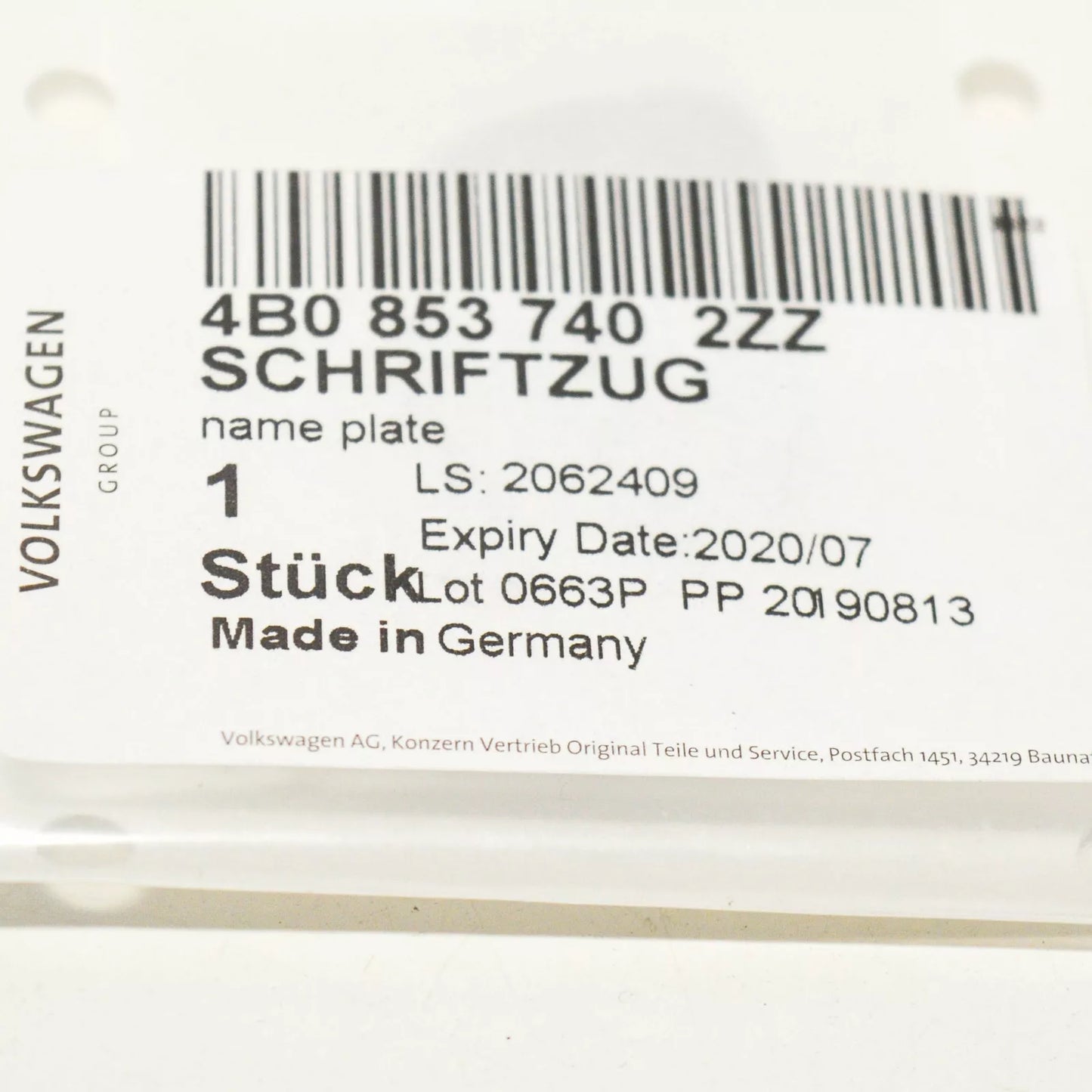 NEW AUDI RS6 C7 TRUNK LID BADGE EMBLEM 4B08537402ZZ 4B0853740 2ZZ 2014