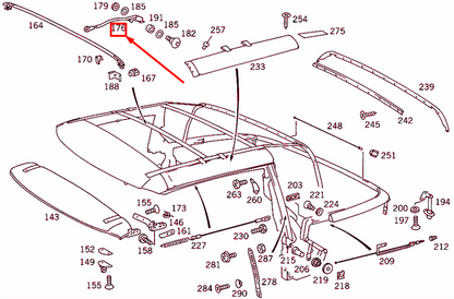 NEW MERCEDES-BENZ SL R129 FOLDING TOP LEFT BRACKET A1297703514 ORIGINAL