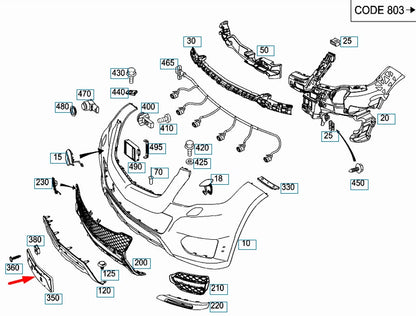 NEW MERCEDES-BENZ GLK-CLASS X204 FRONT LICENCE NUMBER HOLDER A2048176378