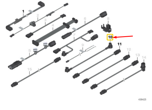 new bmw 1 e81 hub/mulfii connection wire 61119129361 9129361 original