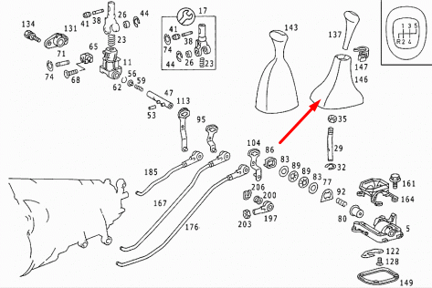 NEW MB G-CLASS W463 GEAR STICK SHIFT KNOB GAITER A1242670097 ORIGINAL