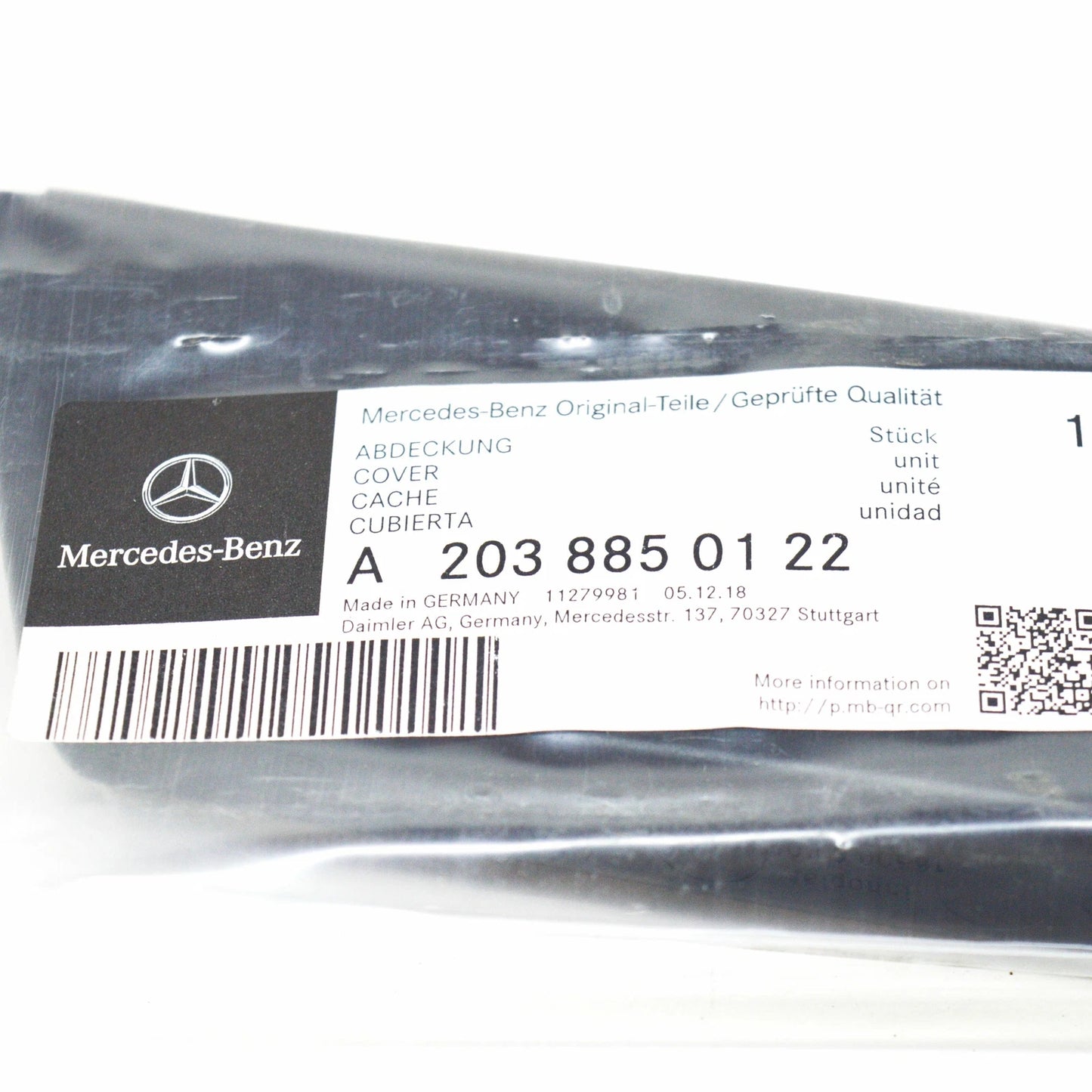 NEW MERCEDES-BENZ C W203 FRONT BUMPER LEFT COVER A2038850122