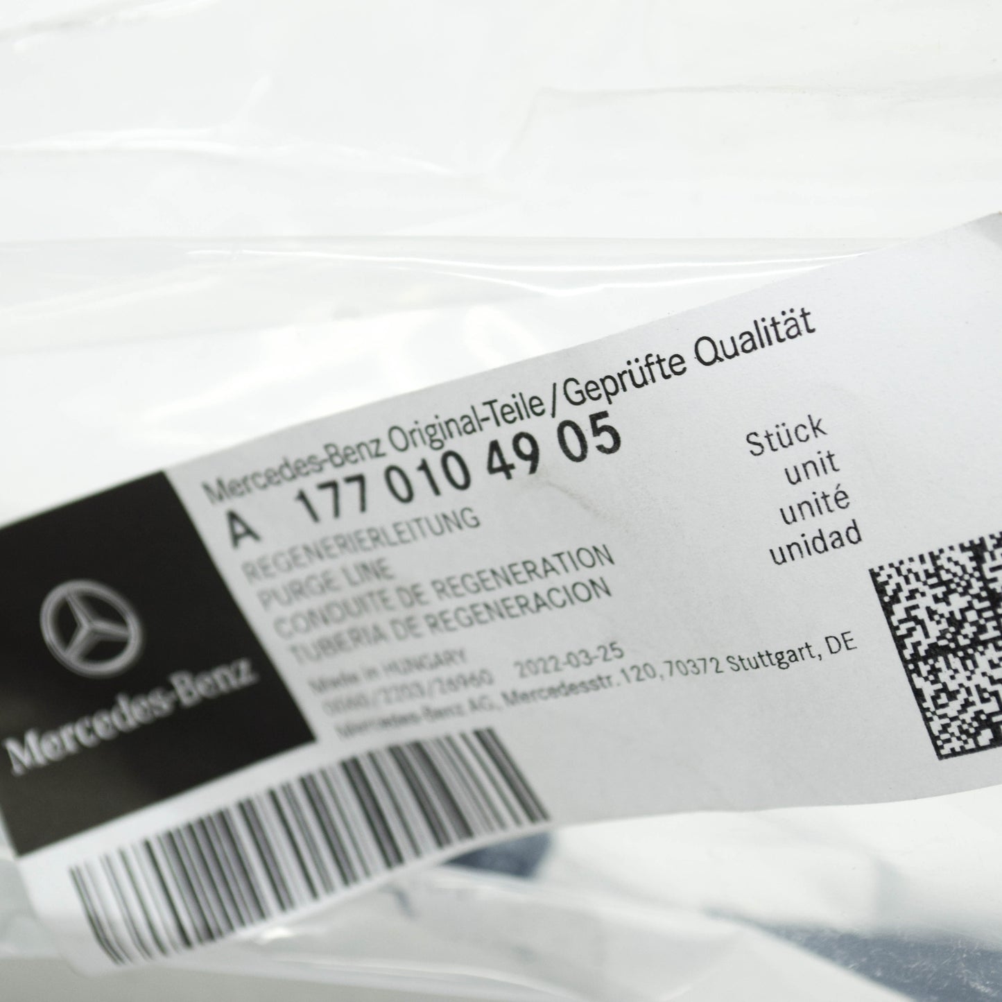 new mercedes-benz a w177 right purge valve line a1770104905 original