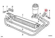 NEW BMW E30 E31 E32 E34 E36 E38 OIL COOLER PIPE BRACKET 1712210 17201712210