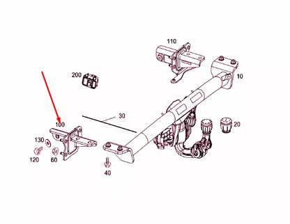 NEW MERCEDES-BENZ C W205 TRAILER COUPLING LEFT REINFORCEMENT A2056100125