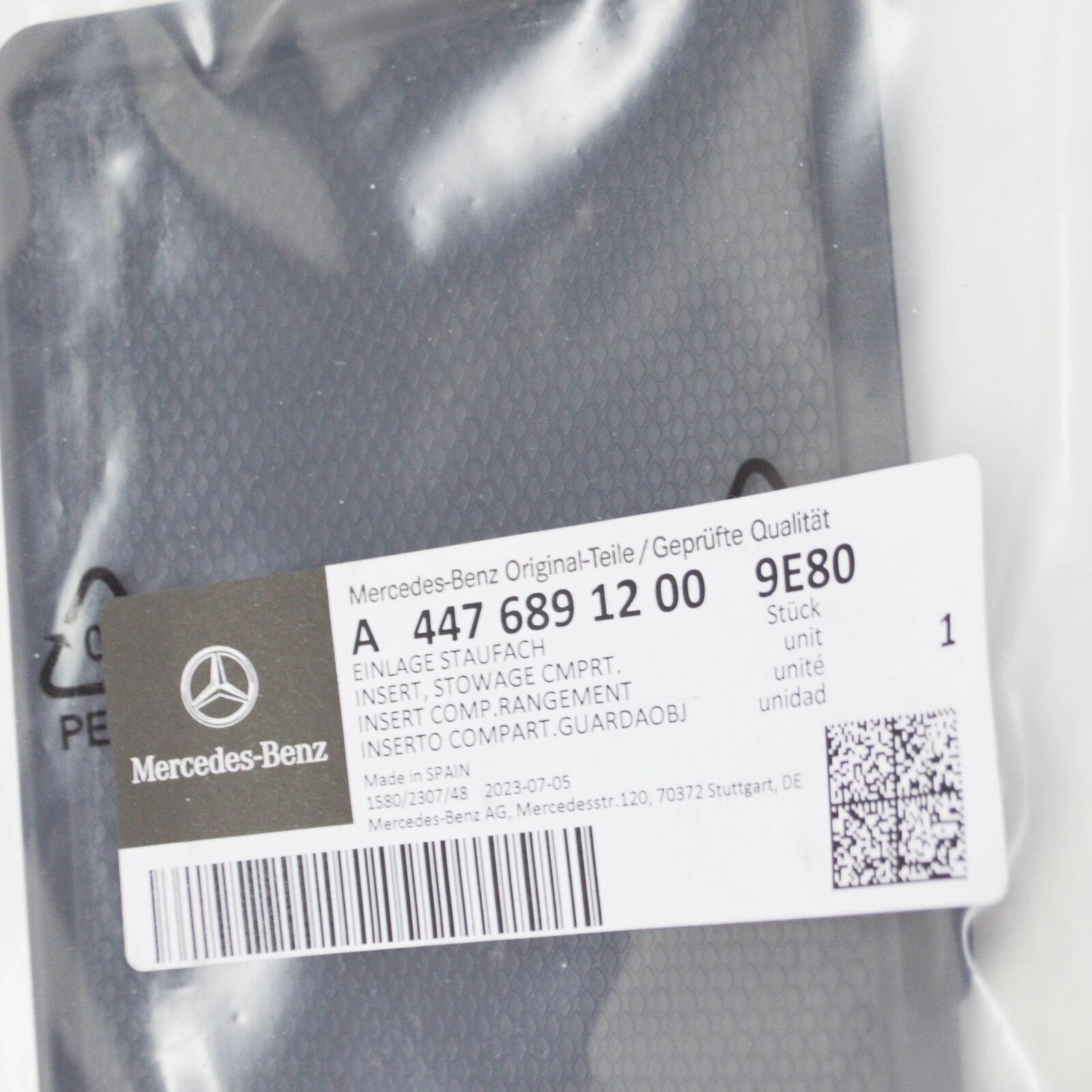 NEW MERCEDES-BENZ VITO W447 STOWAGE COMPARTMENT INSERT A44768912009E80 ORIGINAL