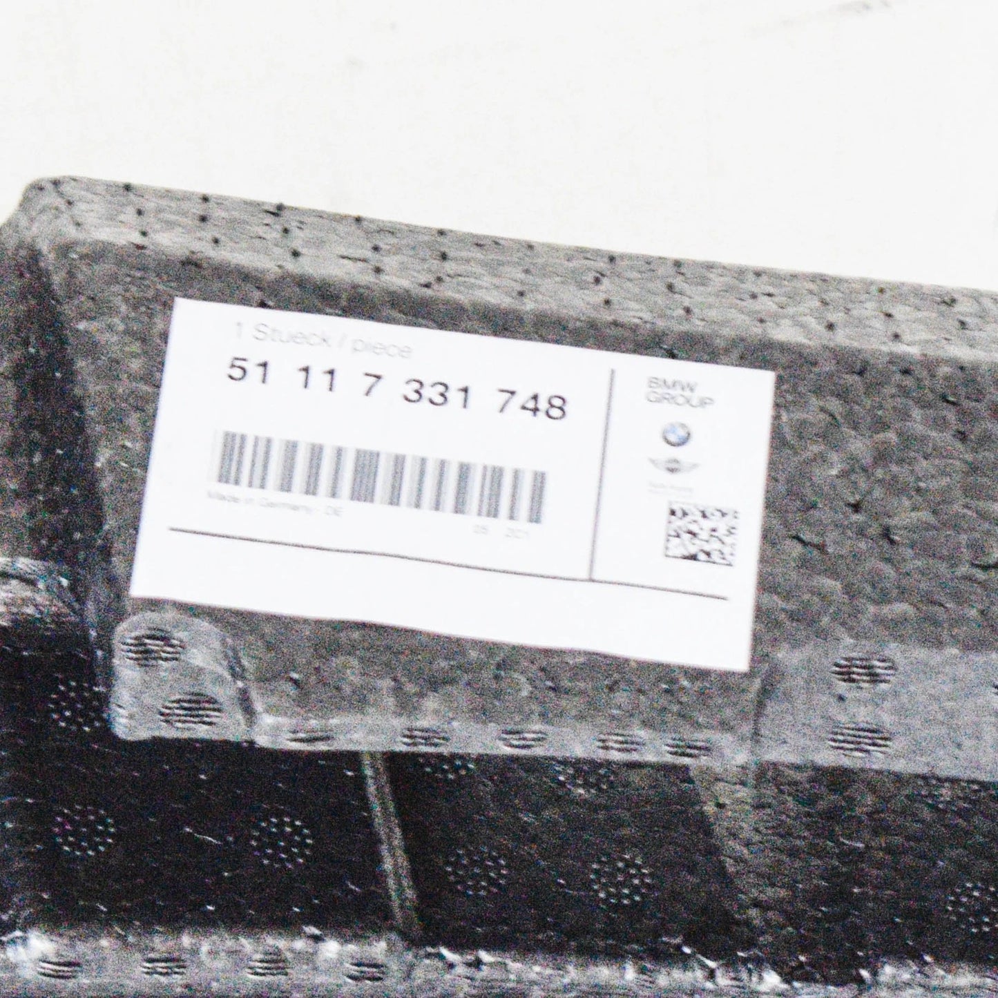 NEW BMW 5 F10 FRONT BUMPER SHOCK ABSORBER FOAM 51117331748 7331748 2015 ORIGINAL