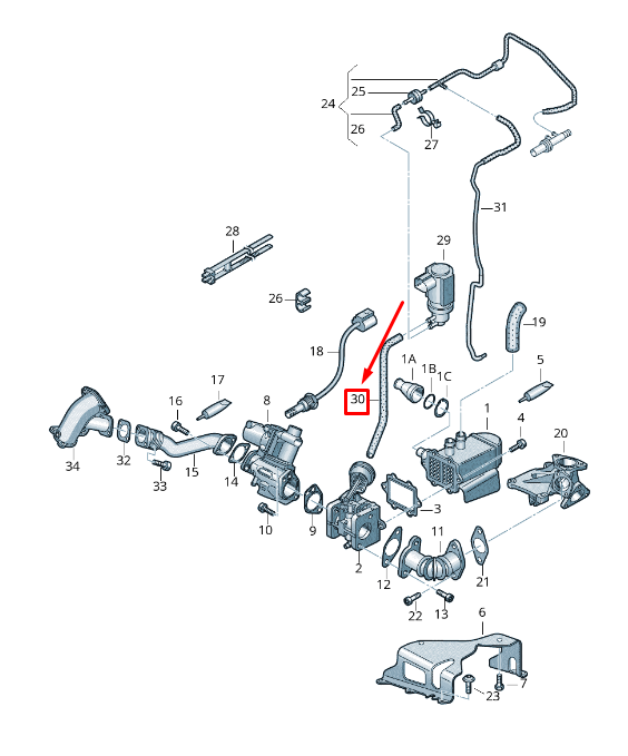 new audi q7 4l engine vacuum pipe 059131492q original