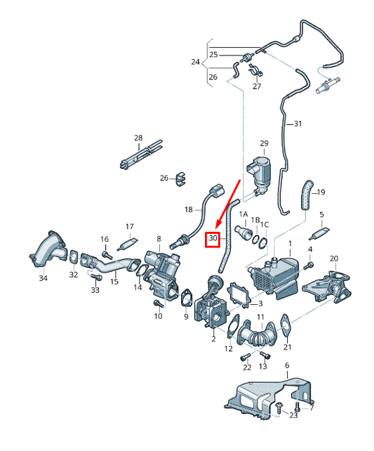 new audi q7 4l engine vacuum pipe 059131492q original