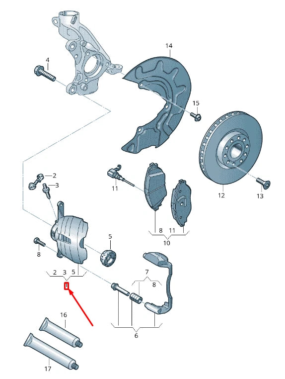 NEW VOLKSWAGEN ATLAS CROSS SPORT CA1 FRONT LEFT BRAKE CALIPER 3QF615123A