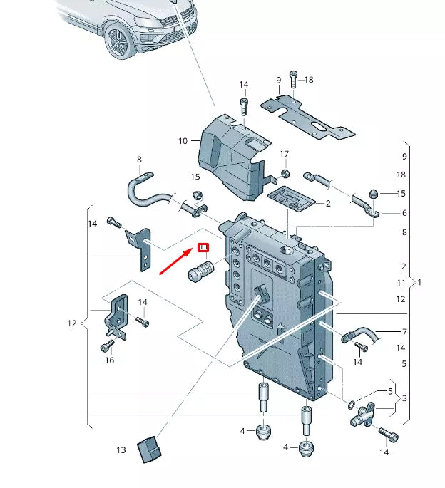 NEW VW TOUAREG 7P MK2 TRACTION INVERTER PILOT LINE CONNECTOR 7P0972982DT