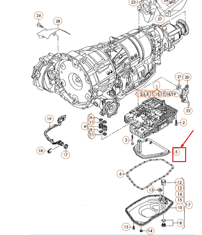 NEW AUDI A4 B8 AUTOMATIC TRANSMISSION OIL STRAINER 0B6325429 ORIGINAL