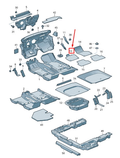 new skoda octavia 5e mk3 front left floor mat lhd 5e1864435hqr original