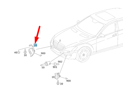 new mercedes-benz s w221 front right side horn signal a0065420720 original
