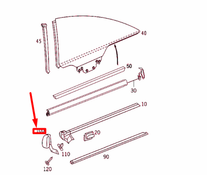 NEW MERCEDES-BENZ CL C215 REAR SIDE WINDOW RIGHT MOLDING A2156730238 ORIGINAL