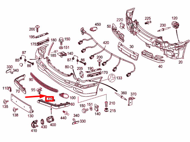 NEW MERCEDES-BENZ C W203 FRONT BUMPER RIGHT COVER A2038851623 ORIGINAL