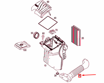 NEW MERCEDES-BENZ B W245 AIR INTAKE HOSE A2660940287 ORIGINAL
