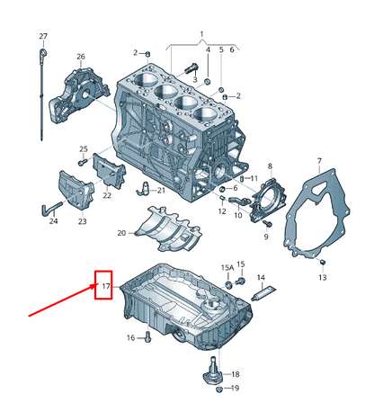 new vw beetle 5c engine oil sump 04e103601af original