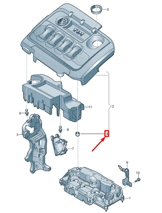 NEW VW ARTEON 3H7 CYLINDER HEAD COVER PUSH-ON CONNECTOR 03N103226