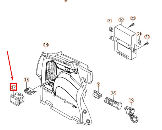 NEW AUDI A2 8Z LUGGAGE COMPARTMENT TRIM SOCKET 4B0925071A2AQ