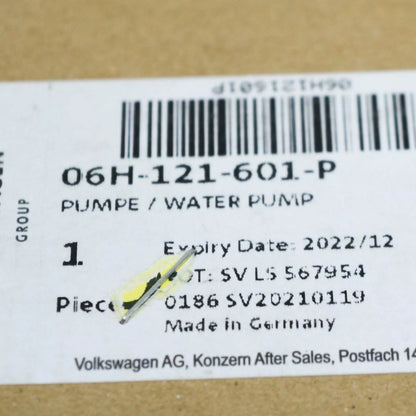 NEW AUDI A6 AVANT C7 ADDITIONAL WATER COOLANT PUMP 06H121601P ORIGINAL