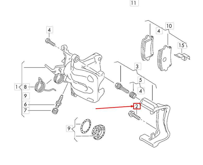 new volkswagen arteon rear caliper carrier bolt n91168901 original