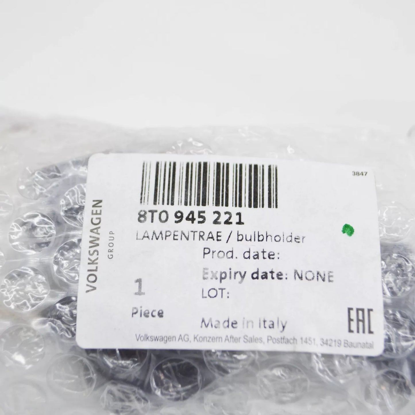 NEW AUDI A5 8T3 REAR OUTER LAMP BULB CARRIER WITH CABLES 8T0945221 ORIGINAL