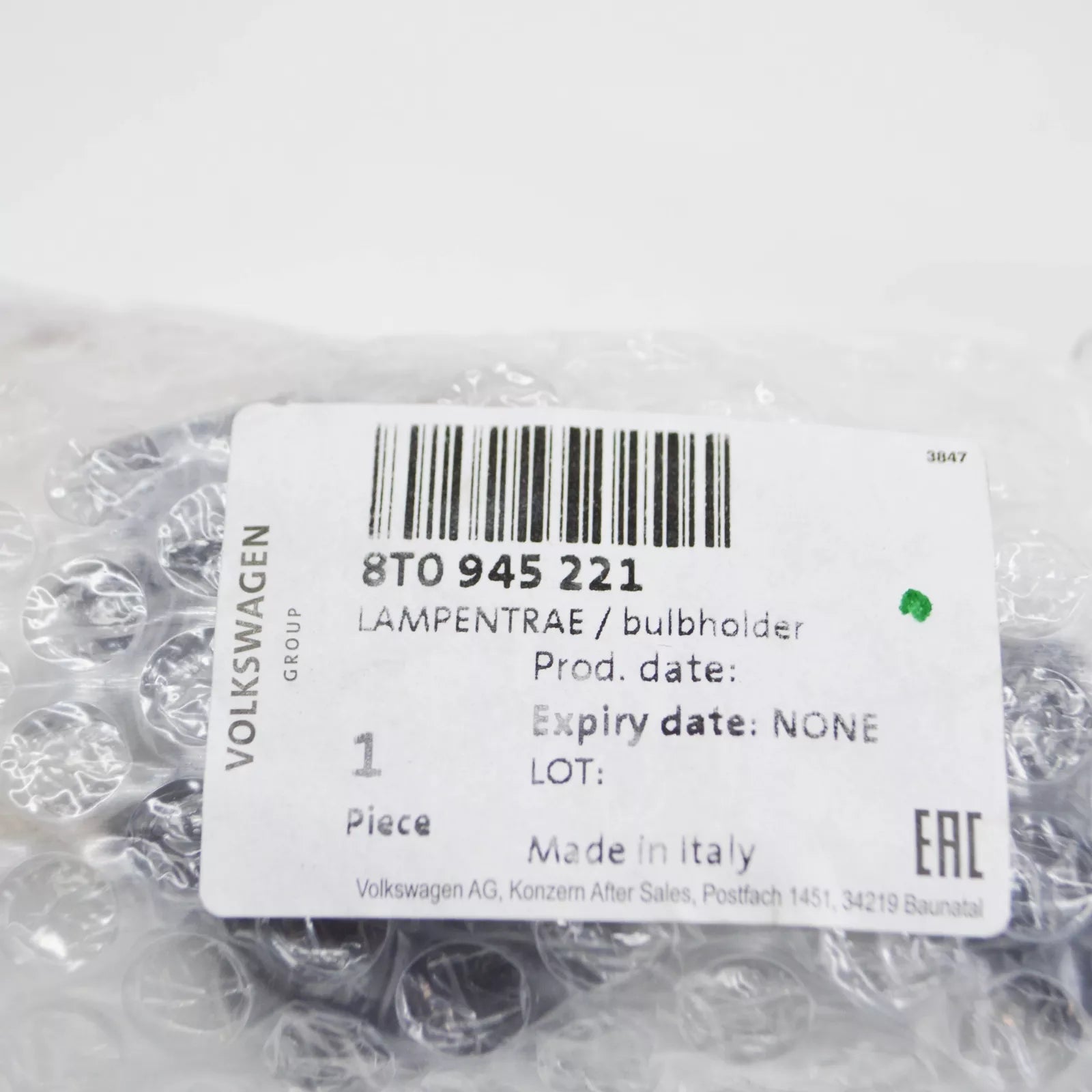 NEW AUDI A5 8T3 REAR OUTER LAMP BULB CARRIER WITH CABLES 8T0945221 ORIGINAL