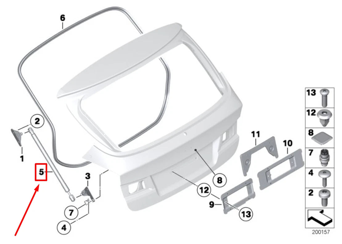 NEW BMW X1 E84 TAILGATE GAS STRUT 2990136 51242990136 ORIGINAL
