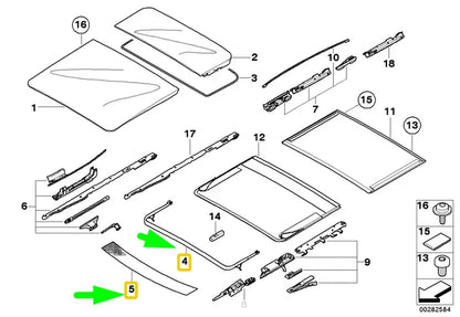 NEW BMW 3 TOURING E91 ROOF SLIPSTREAM DEFLECTOR 54137164873 ORIGINAL