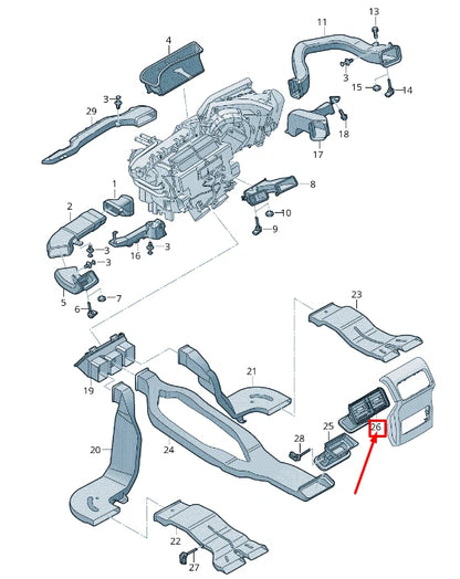 NEW AUDI Q5 FY REAR CONSOLE AIR INTAKE GRILLE 80A819203B6PS ORIGINAL