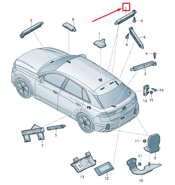 NEW AUDI Q8 4MN LEFT UPPER ANTENNA AMPLIFIER 4M8035225J