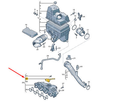 NEW VW TRANSPORTER VI T6 INTAKE CONNECTION BRACKET 03L129723F ORIGINAL