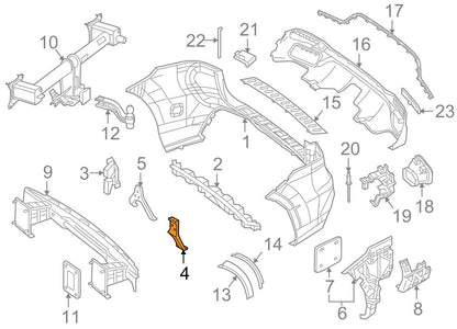 NEW MERCEDES-BENZ GLE W166 REAR BUMPER RIGHT INNER BRACKET A1668804600 ORIGINAL