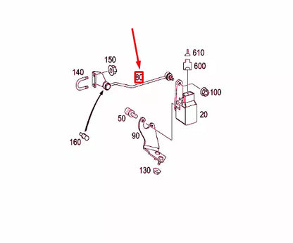 NEW MB E W211 REAR HEADLAMP RANGE CONTROL SENSOR JOINTED ROD A2113201889