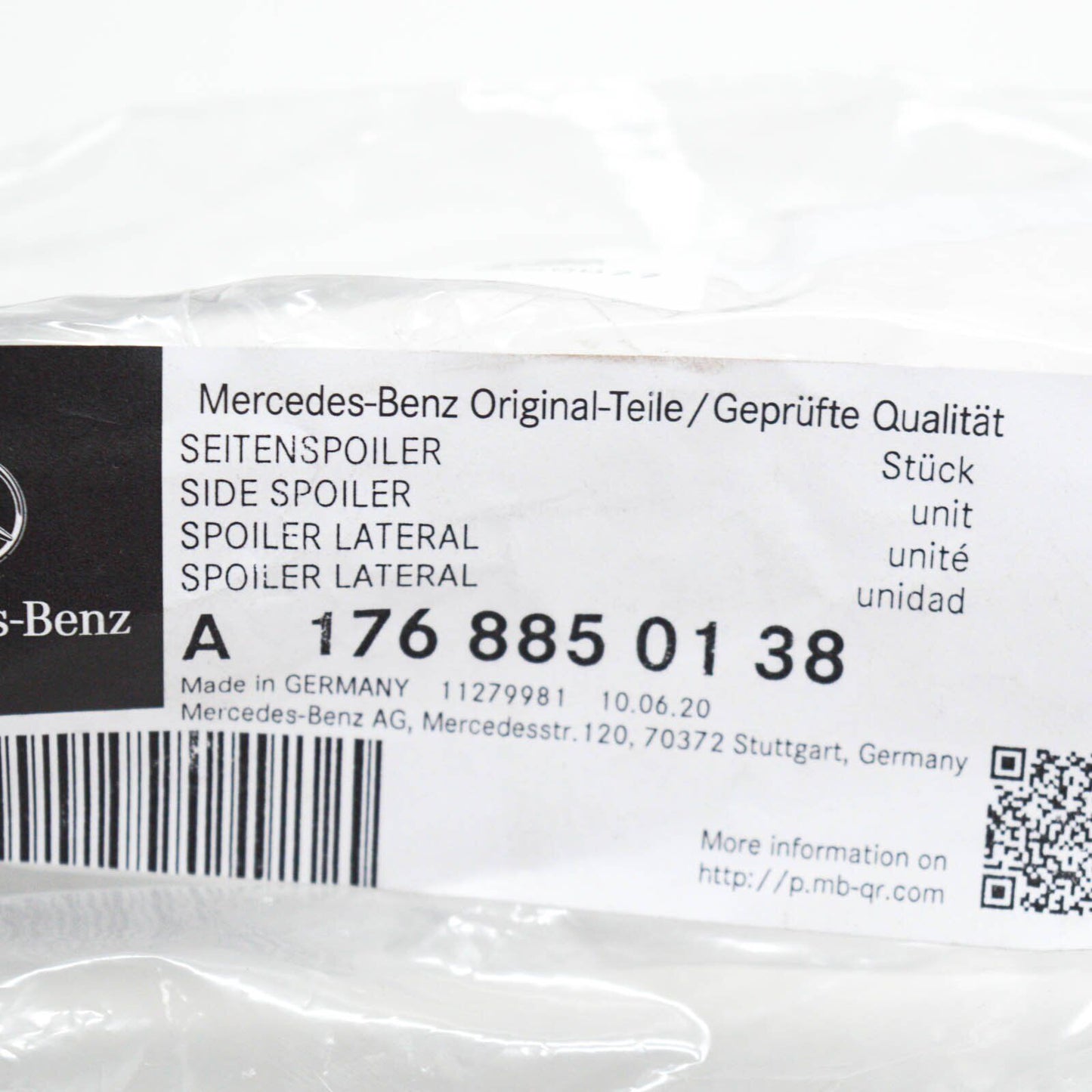 NEW MERCEDES BENZ W176 FRONT LEFT SPOILER FLAP A1768850138 ORIGINAL