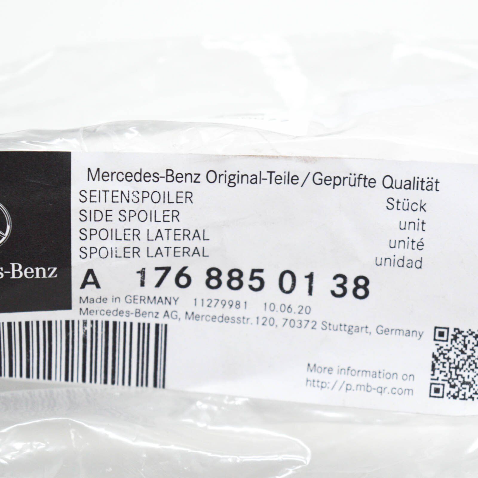 NEW MERCEDES BENZ W176 FRONT LEFT SPOILER FLAP A1768850138 ORIGINAL