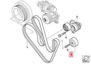 NEW BMW 3 E46 2.0D 85KW DEFLECTION PULLEY 11287799464 ORIGINAL