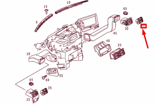 NEW MERCEDES-BENZ SLK R170 FRONT SIDE VENT LOUVRE A1708300174 ORIGINAL