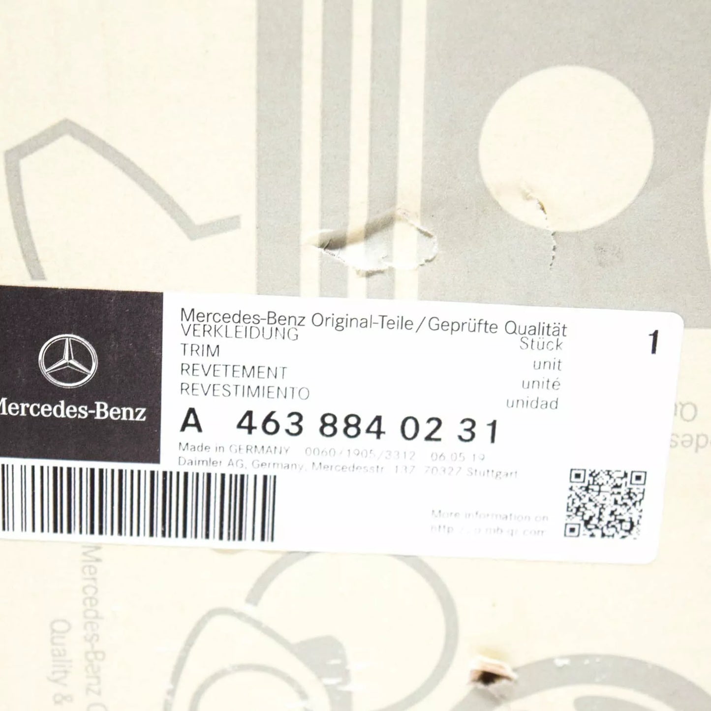 NEW MERCEDES-BENZ G-CLASS W463 LEFT UNDER HEADLIGHT COVER A4638840231