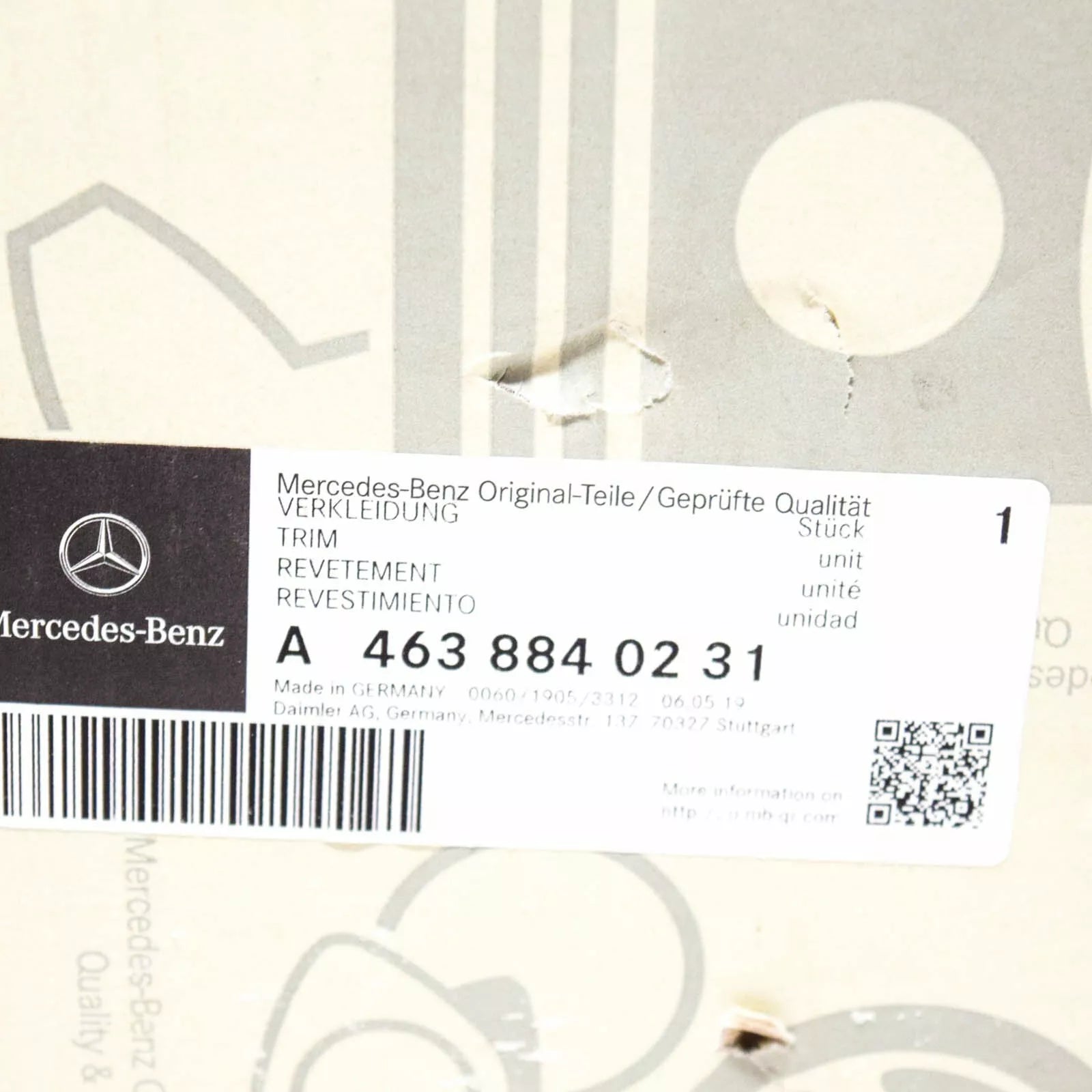 NEW MERCEDES-BENZ G-CLASS W463 LEFT UNDER HEADLIGHT COVER A4638840231