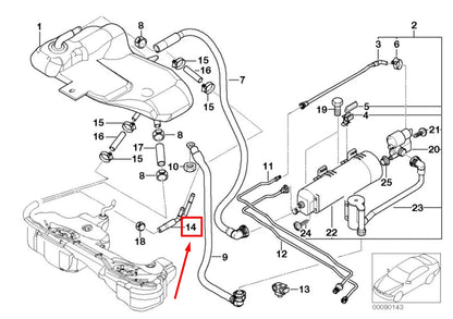 NEW BMW 3 E46 FUEL DISTRIBUTOR LINE 16137177237 7177237 ORIGINAL