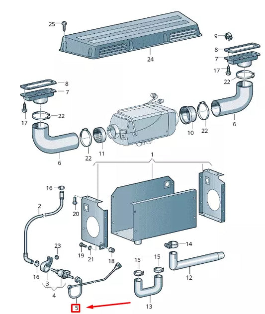 NEW VOLKSWAGEN CRAFTER 2F MK1 AUXILIARY HEATER FUEL LINE 2E0819887H