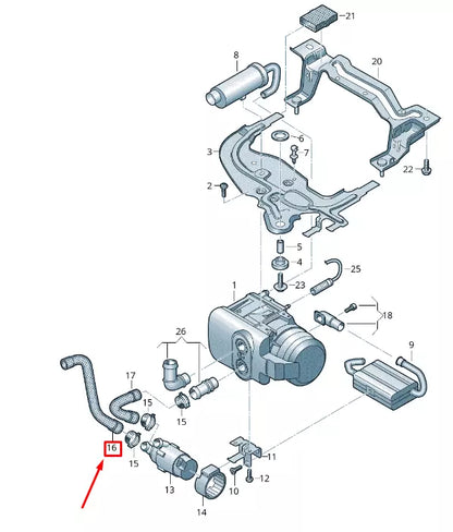 NEW VW TRANSPORTER VI T6 COOLANT HOSE 7E0819320B