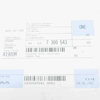 NEW BMW 2 F45 FRONT RADIATOR LEFT GRILLE 51137300543 7300543 2015